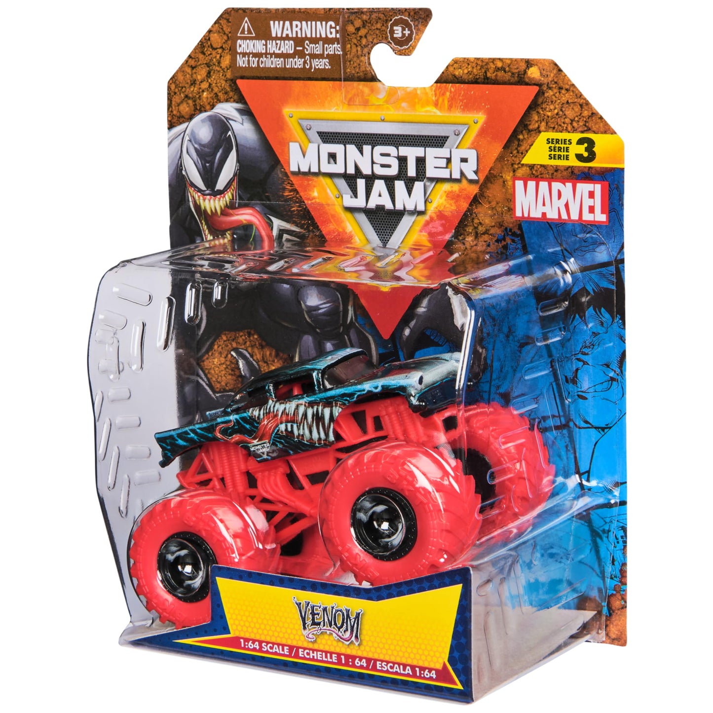 Monster Jam, Marvel Official Venom Monster Truck, Die-Cast Vehicle, 1:64 Scale, Super Hero Kids Toys for Boys Ages 3 and up