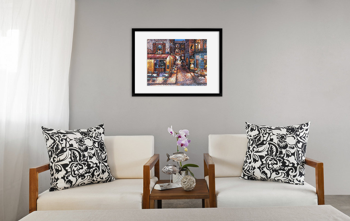 MCS 20x27 Puzzle Frame for Finished Puzzles, Black Vertical & Horizontal Wall-Mounted Large Picture Display for Preservation (1-Pack)