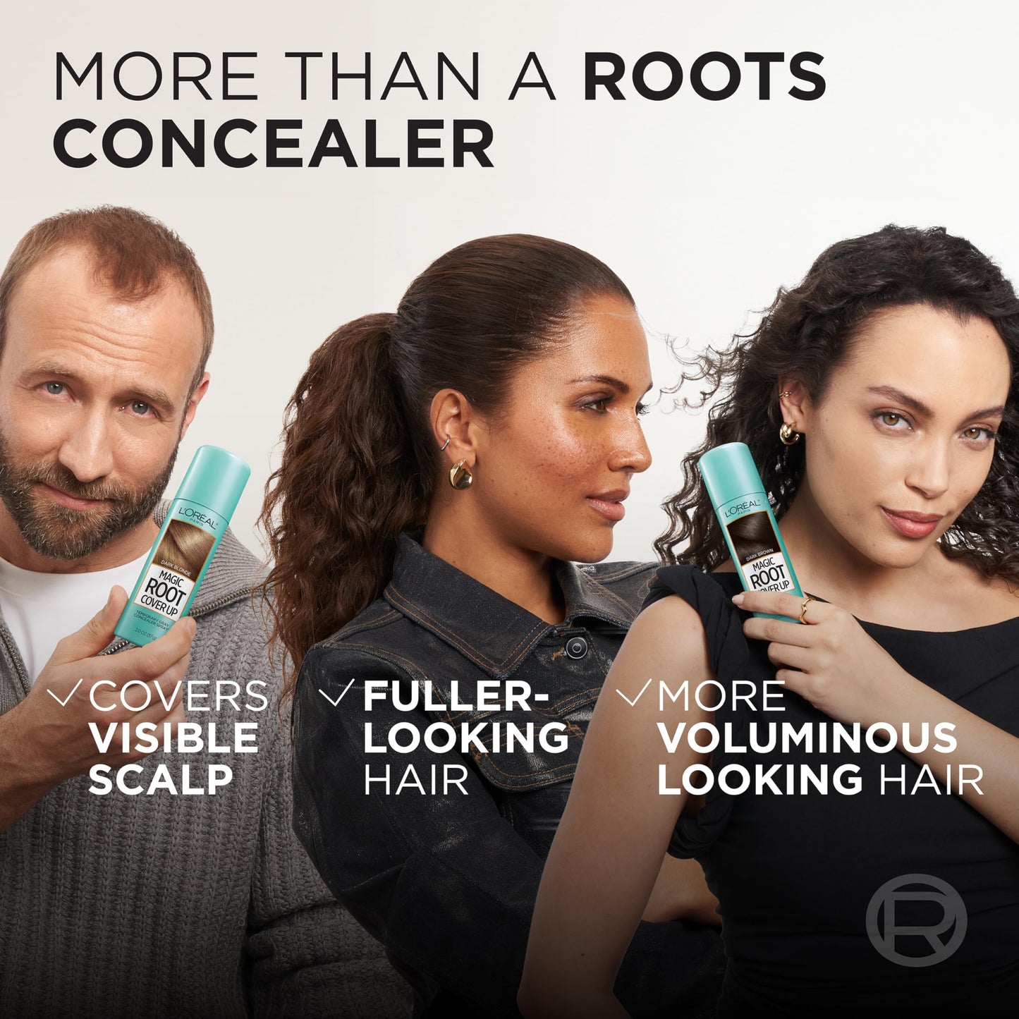 L'Oreal Paris Root Cover Up Temporary Gray Concealer Spray, Hair Color Spray with Filling & Thickening Coverage, Dark Brown, Packaging May Vary