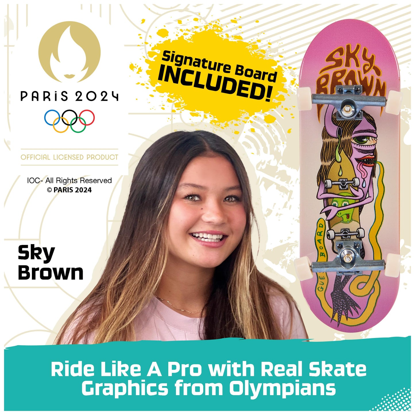 Tech Deck, Sky Brown’s Olympic Games Paris 2024 Ramp, Customizable X-Connect Park Creator Playset & Exclusive Fingerboard, Kids Toy for Ages 6 and up