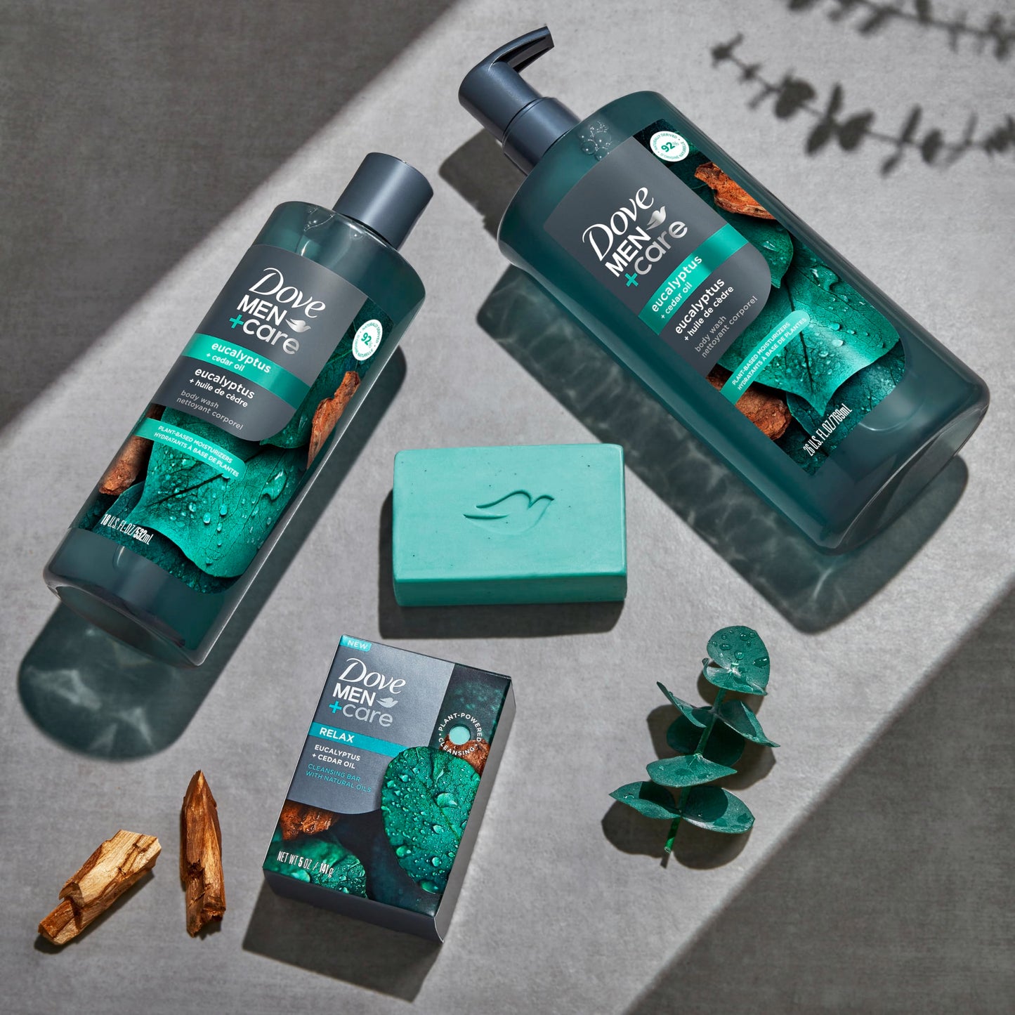 DOVE MEN + CARE Body Wash Eucalyptus & Cedar Oil Plant-Based Moisturizing Body Wash for Men, 26oz