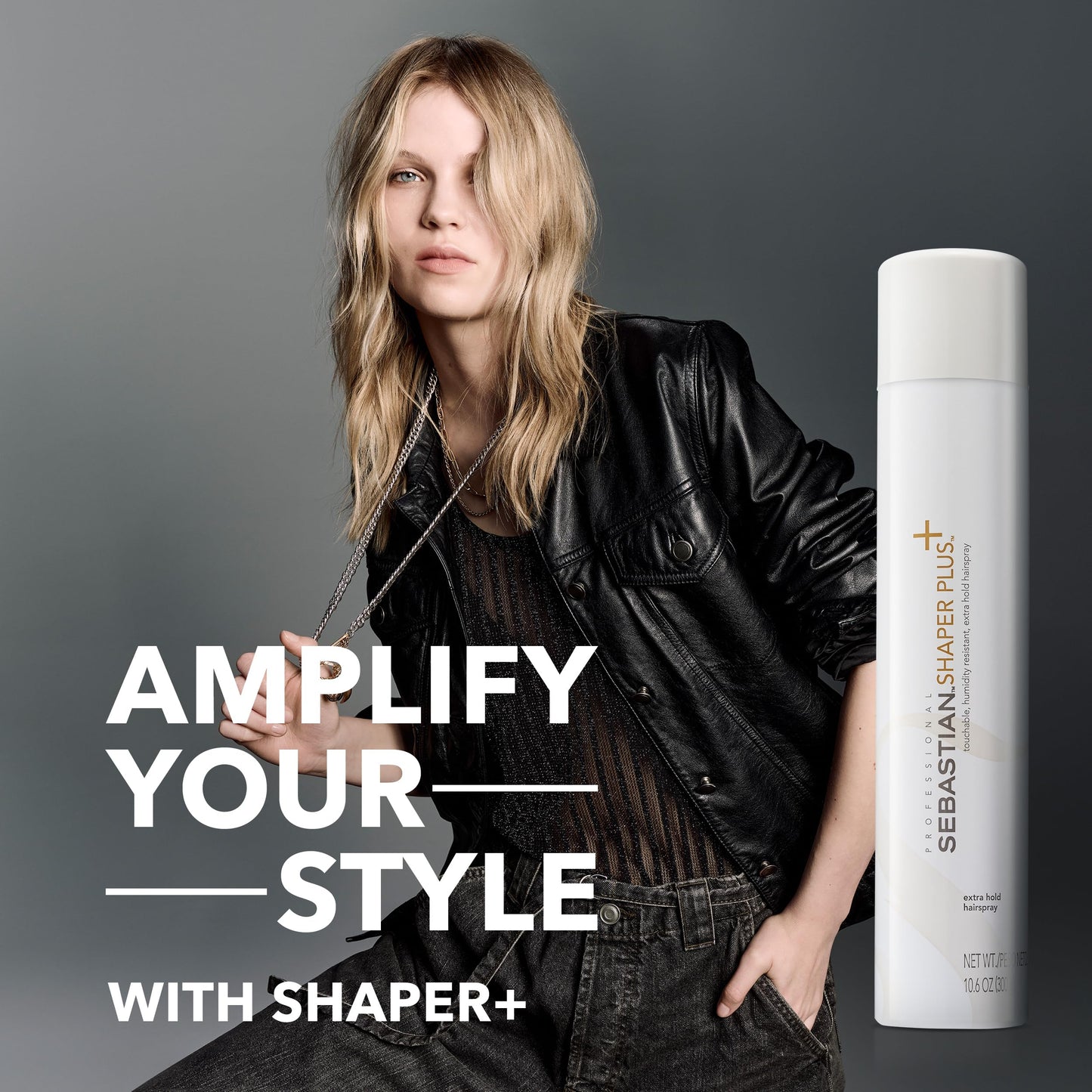 Sebastian Professional Shaper Plus Hairspray, 50% VOC | Humidity Resistant, Extra Hold | 10.6 oz