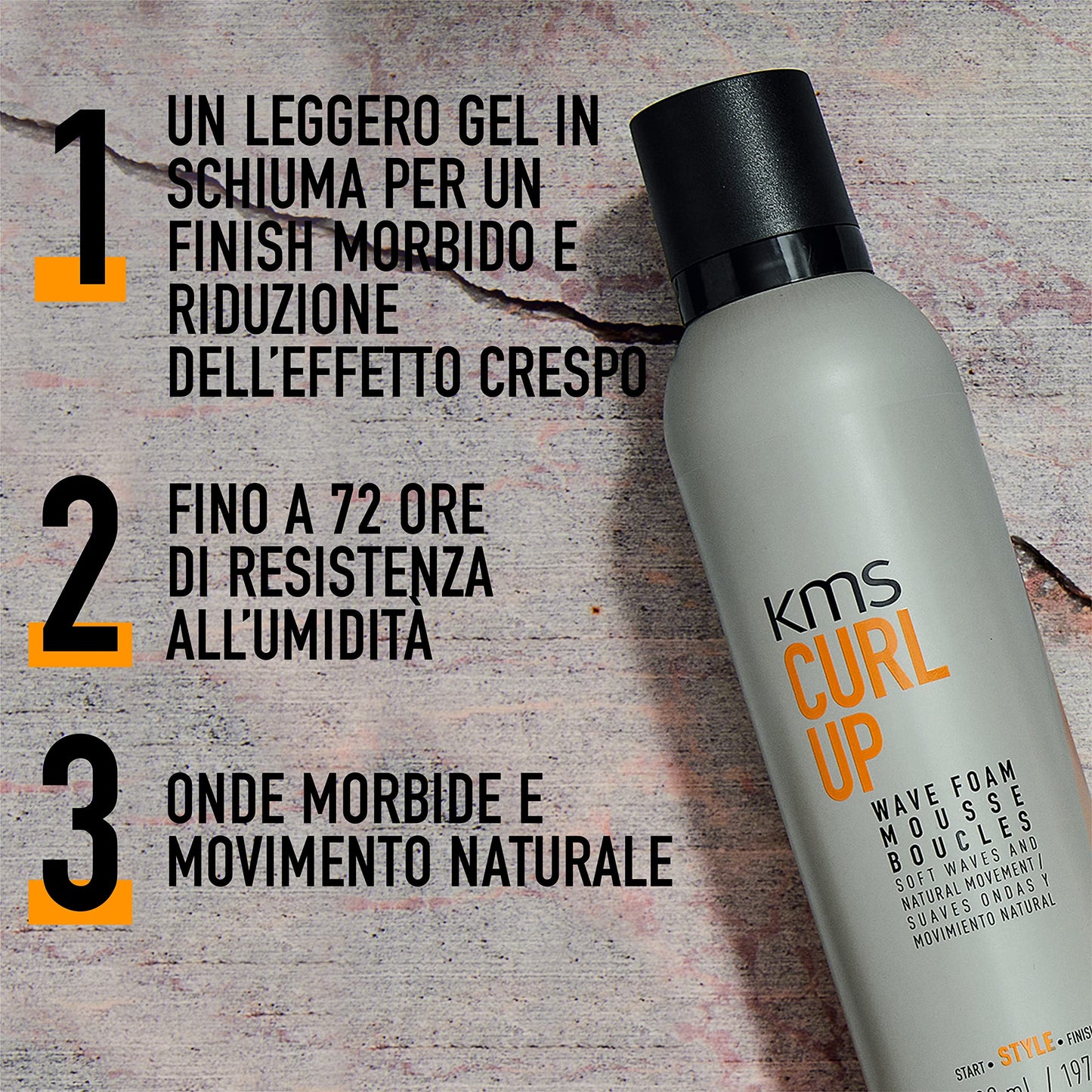 KMS CURLUP Curl Defining Wave Foam Mousse, 6.9 Oz