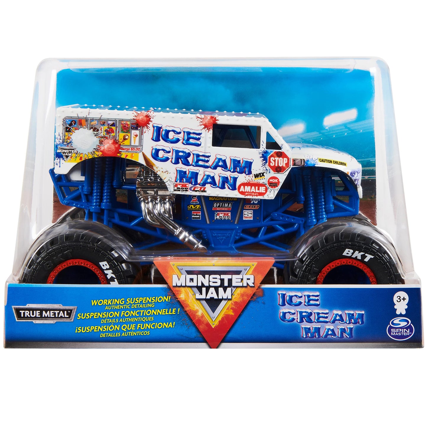 Monster Jam, Official Ice Cream Man Monster Truck, Die-Cast Vehicle, 1:24 Scale