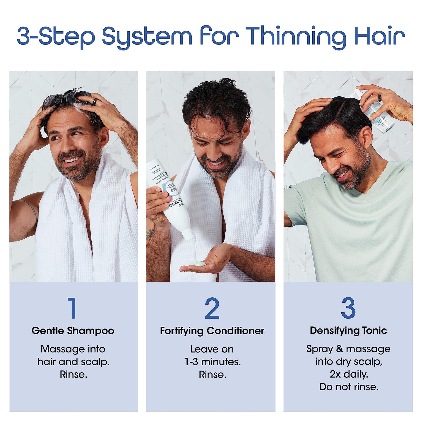 NUTRI-OX Gentle Shampoo for Thinning Hair, Normal Hair Type | Promotes Thicker, Fuller-Looking Hair | Peppermint, Color-Safe, 15.2 Fl Oz