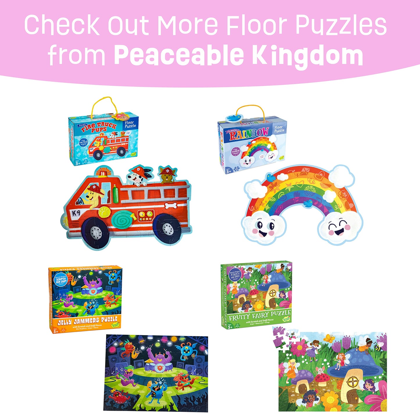 Peaceable Kingdom Shimmery Magical Mermaid Floor Puzzle