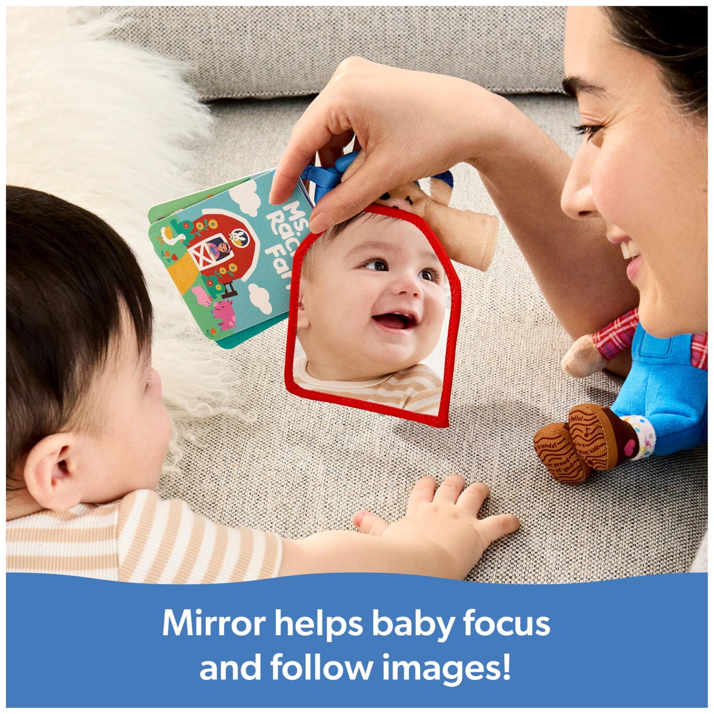 Ms. Rachel Farm Friends Baby Gift Set with Plush Toy, Animal Cards & Finger Puppet – Educational Baby Toys for Girls & Boys 0+