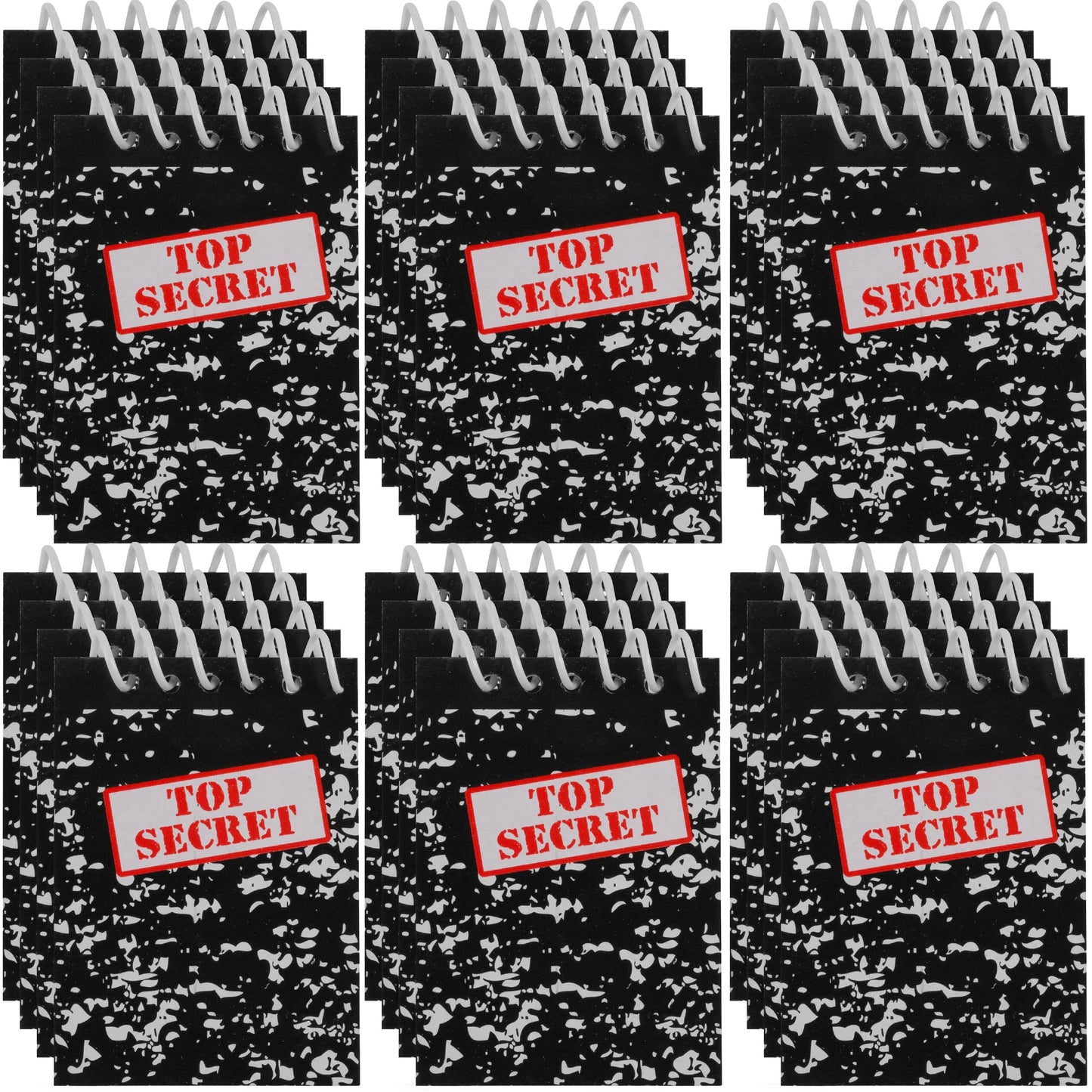 Bedwina Mini Notebooks for Kids Party Favors – Pack of 24 Spiral Notepads for Spy, Detective, or Murder Mystery Themed Parties