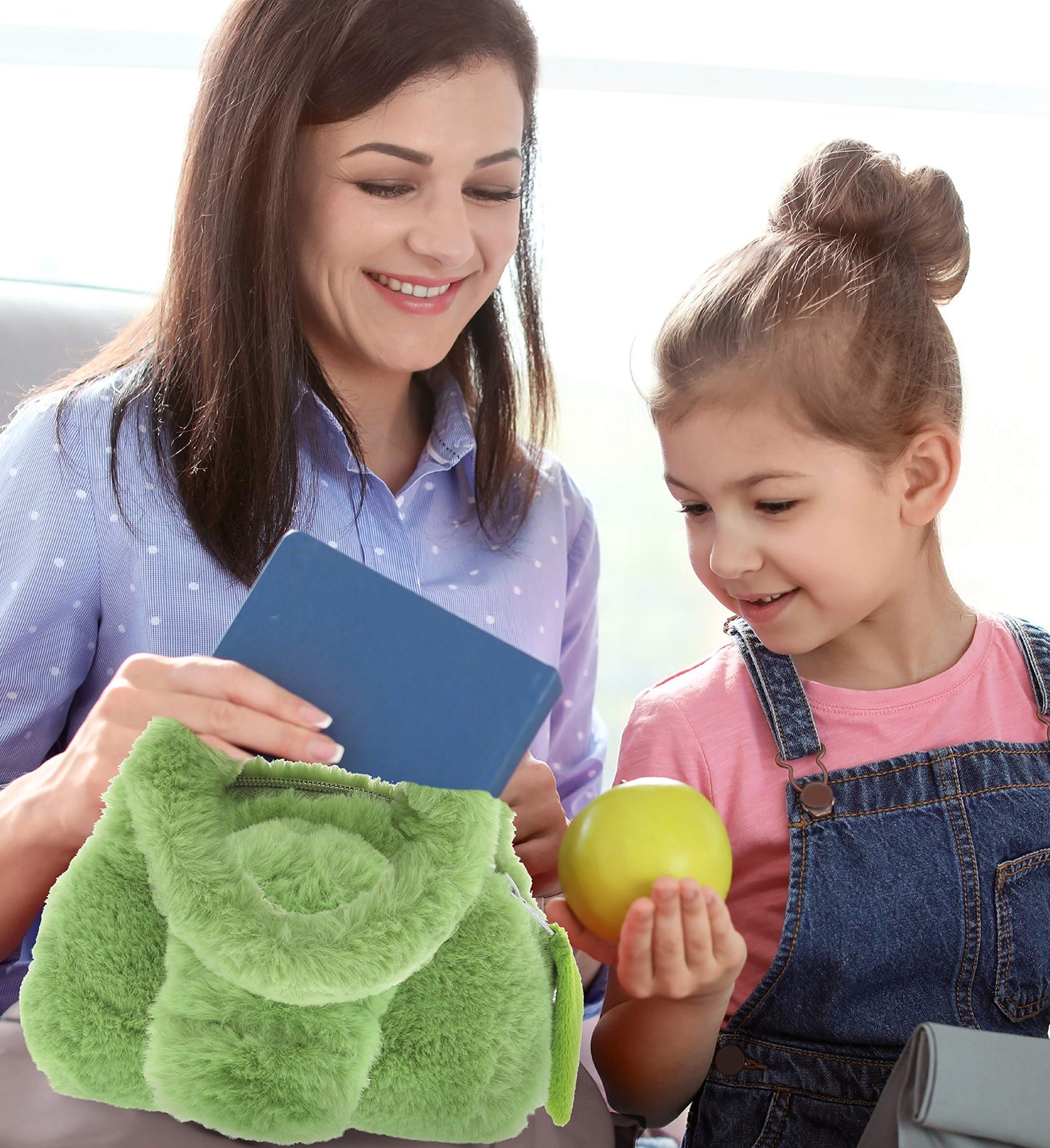 DolliBu Alligator Plush Handbag – Soft Stuffed Animal Purse for Kids, Pretend Play, Dress Up, Fluffy Toy Bag for Children