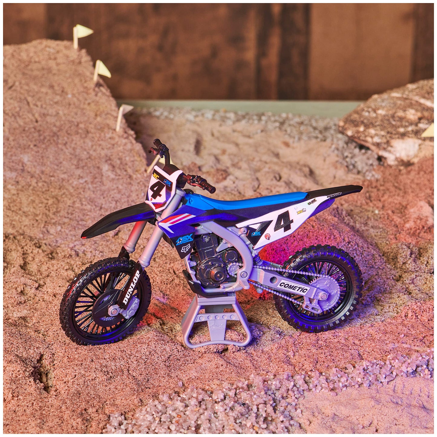 Supercross, Authentic Ricky Carmichael 1:10 Scale Collector Die-Cast Motorcycle Replica with Display Stand