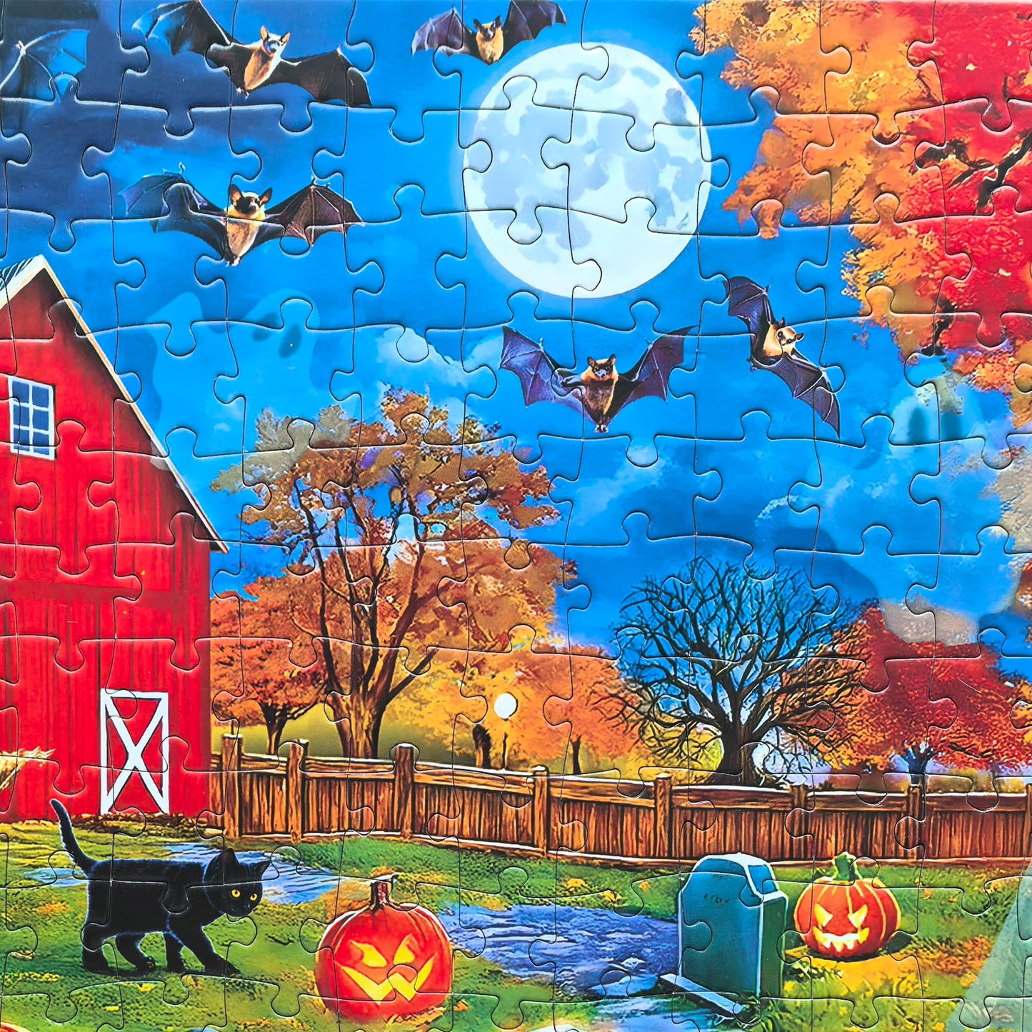 Halloween Puzzles 300 Pieces for Adults Large Piece - Light a Jack-o'-Lantern