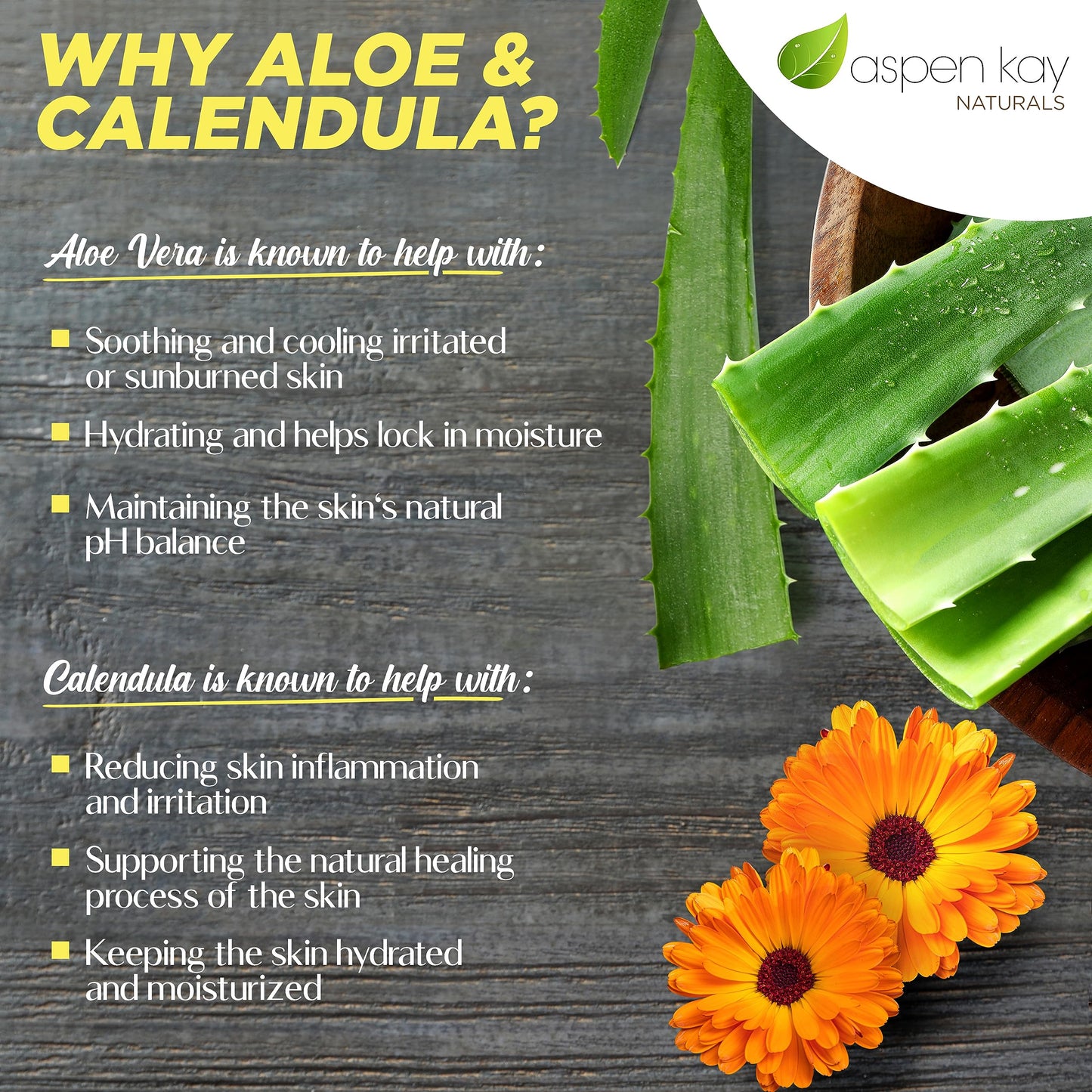 Aloe Vera & Calendula Soap Bar – Natural & Organic Face & Body Cleanser with Turmeric – Gentle, Hydrating Wash for Men, Women & Teens, 4.5 oz