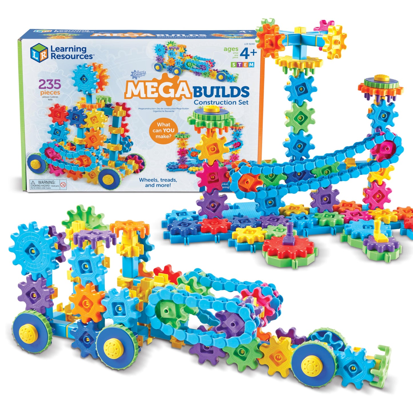 Learning Resources Gears! Gears! Gears! Mega Builds – STEM Building Toys for Toddlers, Fine Motor Skills, Science & Construction Kit