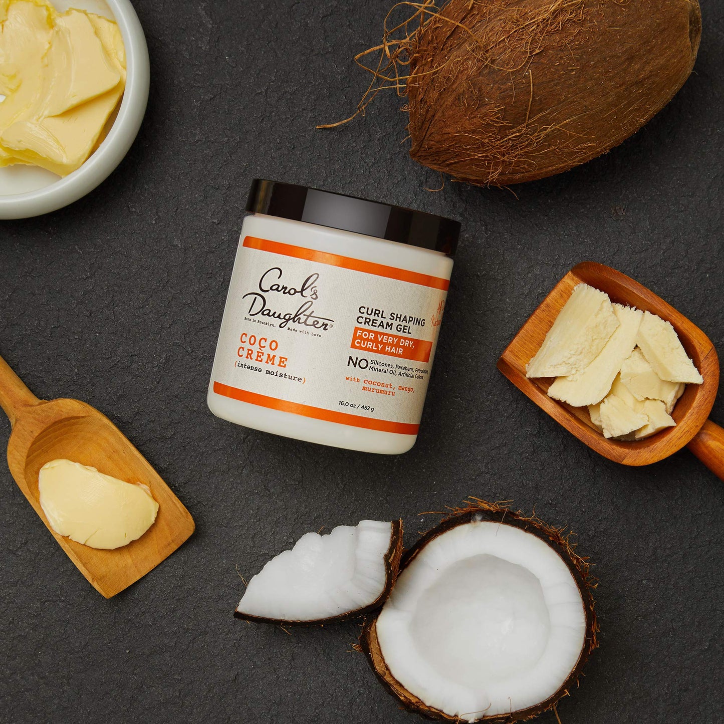 Carol’s Daughter Coco Creme Curl Shaping Cream Gel with Coconut Oil & Milk | Defines Curls, Fights Frizz, for Very Dry Hair, 16 Oz, Silicone-Free