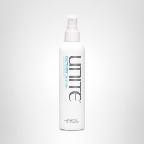 UNITE Hair 7SECONDS Detangler Leave-In Conditioner Spray – Instantly Detangles, Strengthens & Protects from UV/Heat – Vegan & Color-Safe, 8 Fl Oz