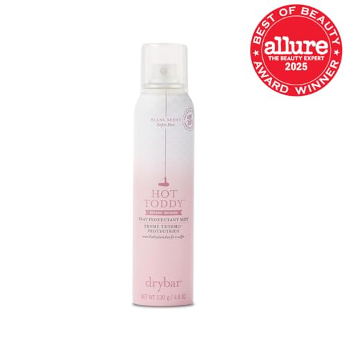 Drybar Hot Toddy Heat Protectant Mist Blanc Scent – Lightweight Hair Spray Shields from Heat, Styling & Straightening Tools – Full Size