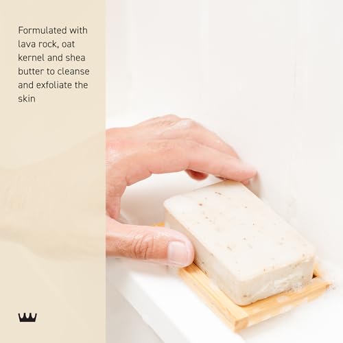 Cremo Exfoliating Body Bar for Men, Italian Bergamot Scent, Multi-Layered Fragrance That Buffs, Cleanses and Hydrates Skin, 5oz