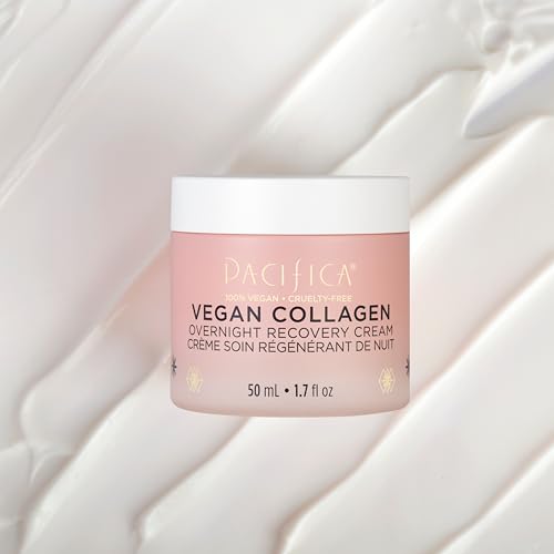 Pacifica Night Face Cream – Vegan Collagen Overnight Recovery for Anti-Aging, Wrinkles, Dry Skin & Redness, Clean Beauty, Dermatologist Tested