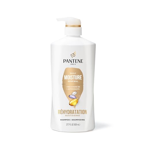 Pantene Daily Moisture Renewal Shampoo & Conditioner Set with Pro-V Nutrients for Dry, Color-Treated Hair + Miracle Rescue Shot, 52.8 Oz