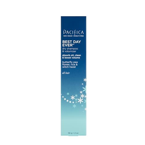 Pacifica Dry Shampoo Powder – Waterless Refresh & Instant Volumizer, Adds Texture, Absorbs Oil, Non-Aerosol, Vegan & Dermatologist Tested