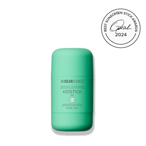 MDSolarSciences Mineral KidStick SPF 40 – Gentle Zinc Oxide Sunscreen for Kids with Vitamins C & E, Fragrance-Free, Easy Glide-On, 0.6 oz