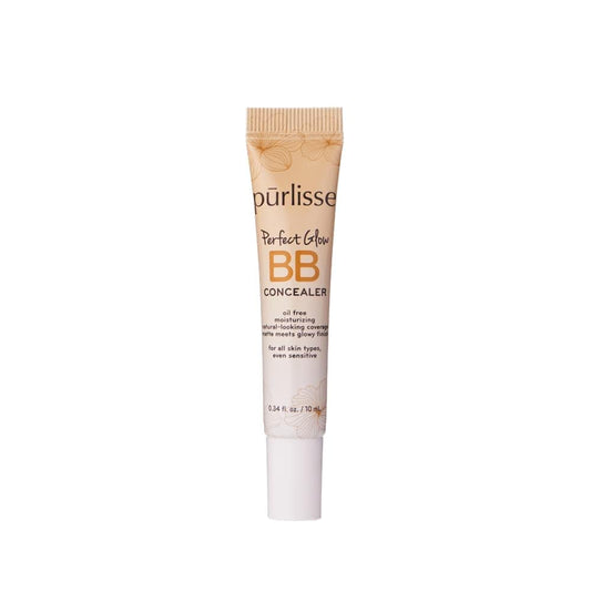 pūrisse Perfect Glow BB Cream Concealer - Hydrating, Oil-Free Under Eye Concealer for Dark Circles, Redness & Fine Lines - Tan 0.34 oz