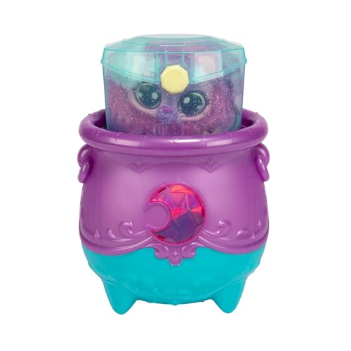 Magic Mixies Gem Surprise Cauldron Moon with Shimmer Eyes – Reveal Plush & 2 Lunar Gem Surprises (Styles Vary)