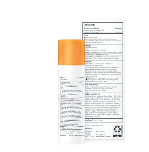 Eucerin Sun Age Defense Face Sunscreen SPF 50 with Hyaluronic Acid, Hypoallergenic, Non-Comedogenic, Fragrance & Oxybenzone Free, 2.5 fl oz