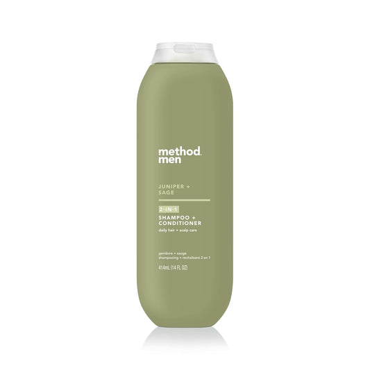 Method Men 2-in-1 Shampoo + Conditioner, Juniper + Sage, 14 Ounces, Packaging May Vary