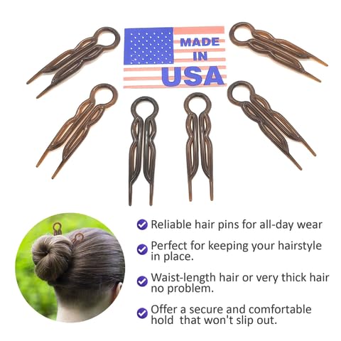 Good Hair Days 2.5" Magic Grip Hair Pins – Durable U-Shaped Plastic Pins for Fine, Thick & Long Hair – Tortoise Shell, Set of 10