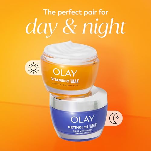 Olay Vitamin C MAX Face Moisturizer - Brightening, Hydrating, Evens Skin Tone, Reduces Dark Spots & Hyperpigmentation, 1.7 oz