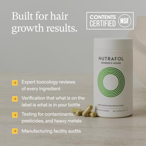 Nutrafol Women’s Hair Growth Supplement | Clinically Tested for Thicker, Stronger Hair | 100% Vegan, Dermatologist Recommended | 1-Month Supply