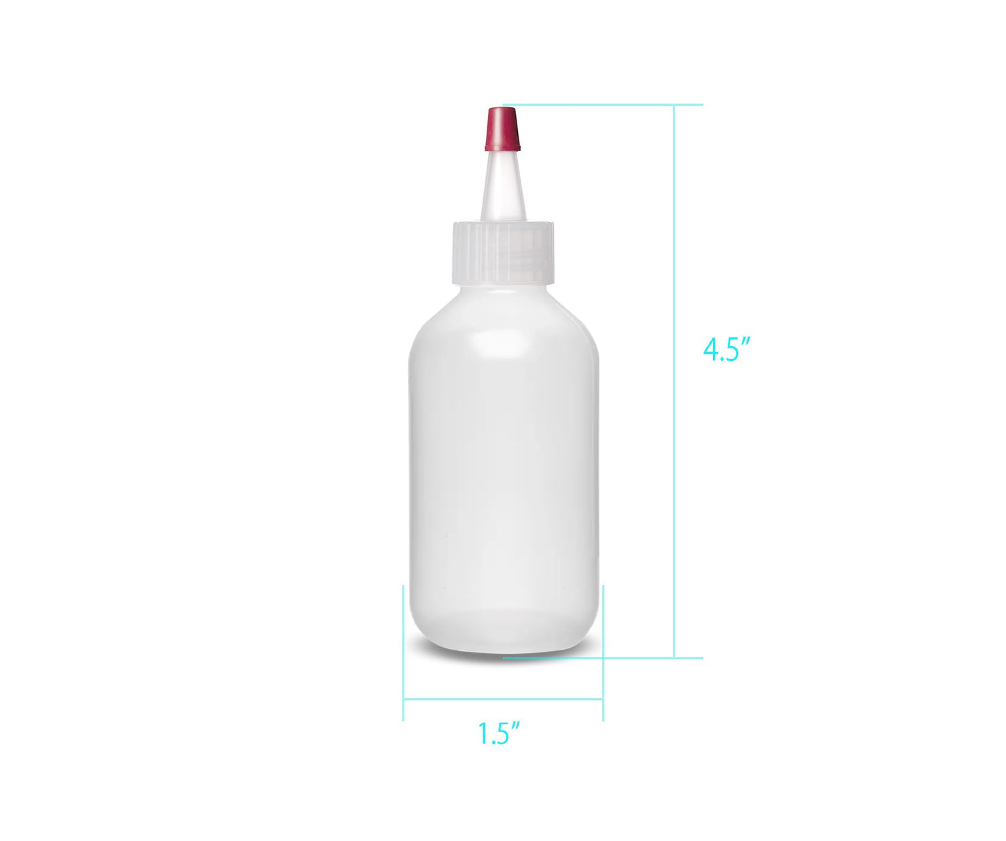 ljdeals 2 oz Plastic Squeeze Bottles with Yorker Caps, for condiments, glues, hair color, craft, sauce and more, Pack of 2, BPA Free, Made in USA