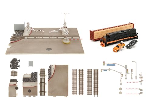 Fast & Furious Final Race Train Nano Scene & 2 1.65" Die-Cast Cars, Toys for Kids and Adults