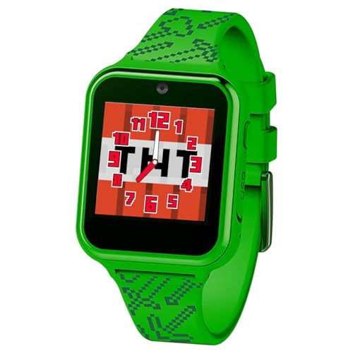 Minecraft Kids Smart Watch – Touchscreen, Camera, Video, Games, Alarm, Calculator & Pedometer – Fits 5.5"–8" Wrists