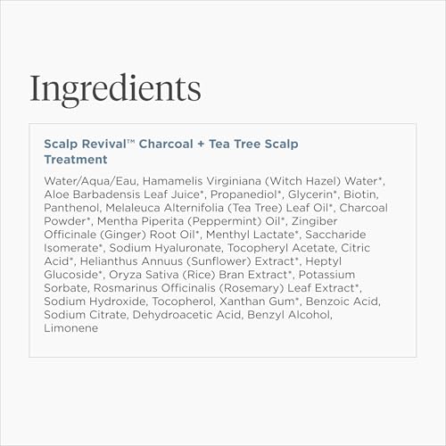 Briogeo Scalp Revival Charcoal + Tea Tree Scalp Treatment Serum – Soothes Dry, Itchy Scalp, Absorbs Oil, Clarifies Build-Up, Vegan, 1 fl oz