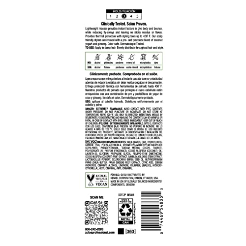 BIOTERA Lightweight Styling Mousse 9 Fl Oz | Alcohol-Free Volumizing Foam for Body & Bounce | Vegan, Paraben-Free, Color-Safe, Microbiome Friendly