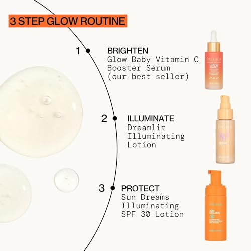 Pacifica Vitamin C Glow Baby Face Serum - Glycolic Acid Dark Spot Corrector, Anti-Aging, Brightening, Vegan & Fragrance-Free