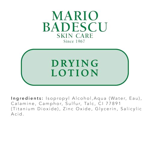 Mario Badescu AM/PM Blemish Kit – Salicylic Acid & Sulfur Drying Lotion + 12 Invisible Pimple Patch Stickers, 1 fl oz