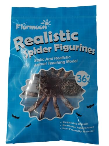 FLORMOON Realistic Spider & Insect Figures – Lifelike Animal Toy Set for Kids, Toddlers, Educational & Birthday Play (Giant Whiteknee)
