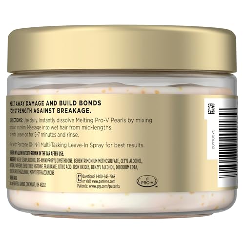 Pantene Miracle Rescue Hair Mask with Melting Pro-V Pearls – Intensive Bond Repair, Deep Conditioner for Dry & Damaged Hair, 10.1 fl oz