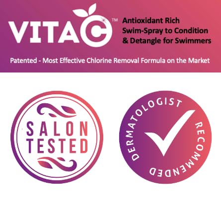 Vita C After Swim Spray 8 Fl Oz – Chlorine Remover & Hair Detangler | Vitamin C Antioxidant Formula to Condition, Soften & Refresh Hair