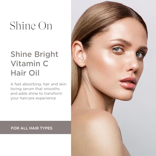 Intelligent Nutrients Shine Bright Vitamin C Hair Oil, Luxurious Radiance and Strengthening for All Hair Types, Vegan, 1.7 Oz