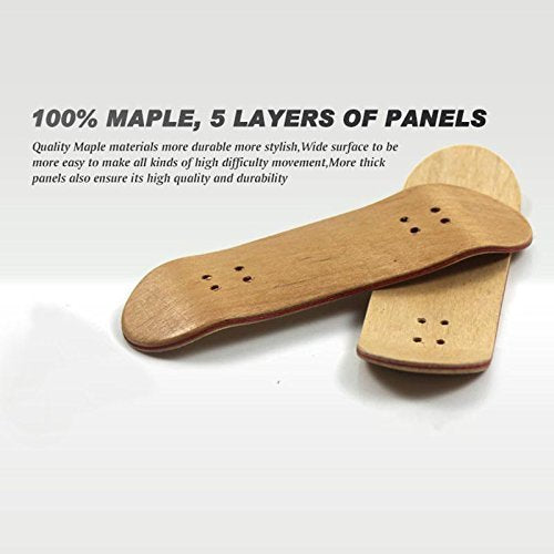 Lottoyday Professional Mini Maple Wooden Finger Skateboard Toy Set for Kids (White)