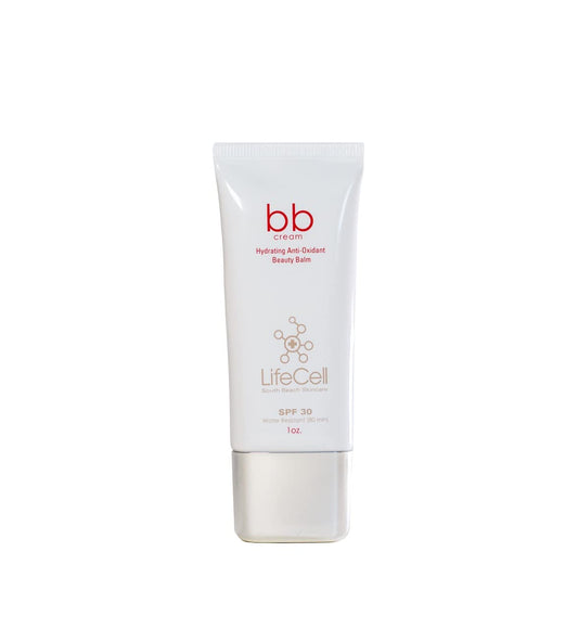LifeCell Tinted BB Cream SPF 30 – Medium, Anti-Aging, Hydrating, Zinc Oxide Physical Sunscreen for Wrinkles & Dark Spot Defense, 1oz