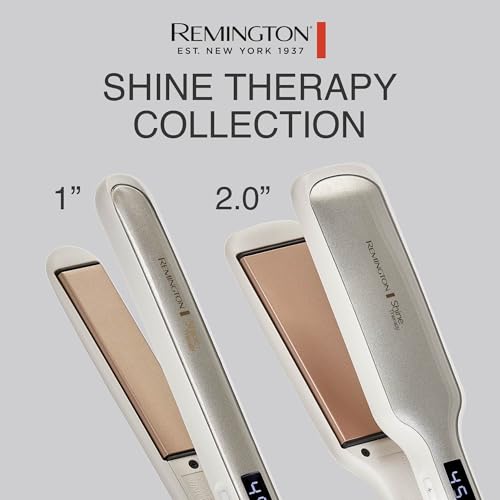 Remington Shine Therapy 1" Hair Straightener with Argan Oil & Keratin | Ceramic Flat Iron for Smooth, Shiny, Frizz-Free Hair, Professional Styling Tool