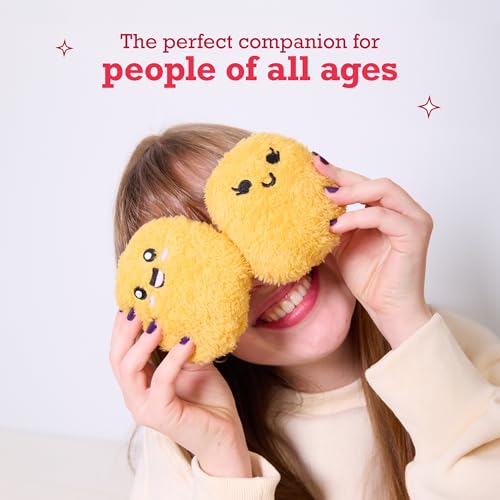 Emotional Support Chicken Nuggets Plush Set – 5 Cute Plushies in Basket, Cozy Fall Gift, Fun Collectible & Trick-or-Treat Toy