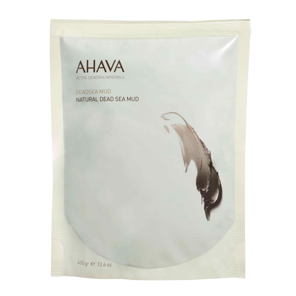 AHAVA Natural Dead Sea Mud for Body – Black Mud to Purify, Soften & Soothe Skin, Mineral-Rich Dead Sea Blend, 13.6 oz