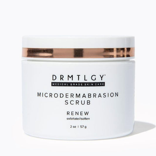 DRMTLGY Microdermabrasion Facial Scrub and Face Mask. Non-Abrasive Face Exfoliator Improves Acne Scars, Blackheads, Pore Size, and Skin Texture. 2 oz