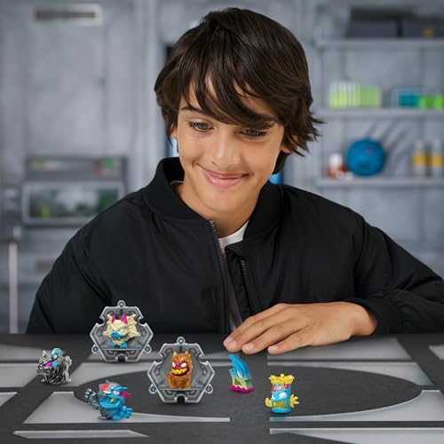 MRBEAST LAB Swarms Series 3 Hyper Fusion 6-Pack – Includes 6 Micro Beasts, 6 Stickers & 2 Stackable Fusion Caps